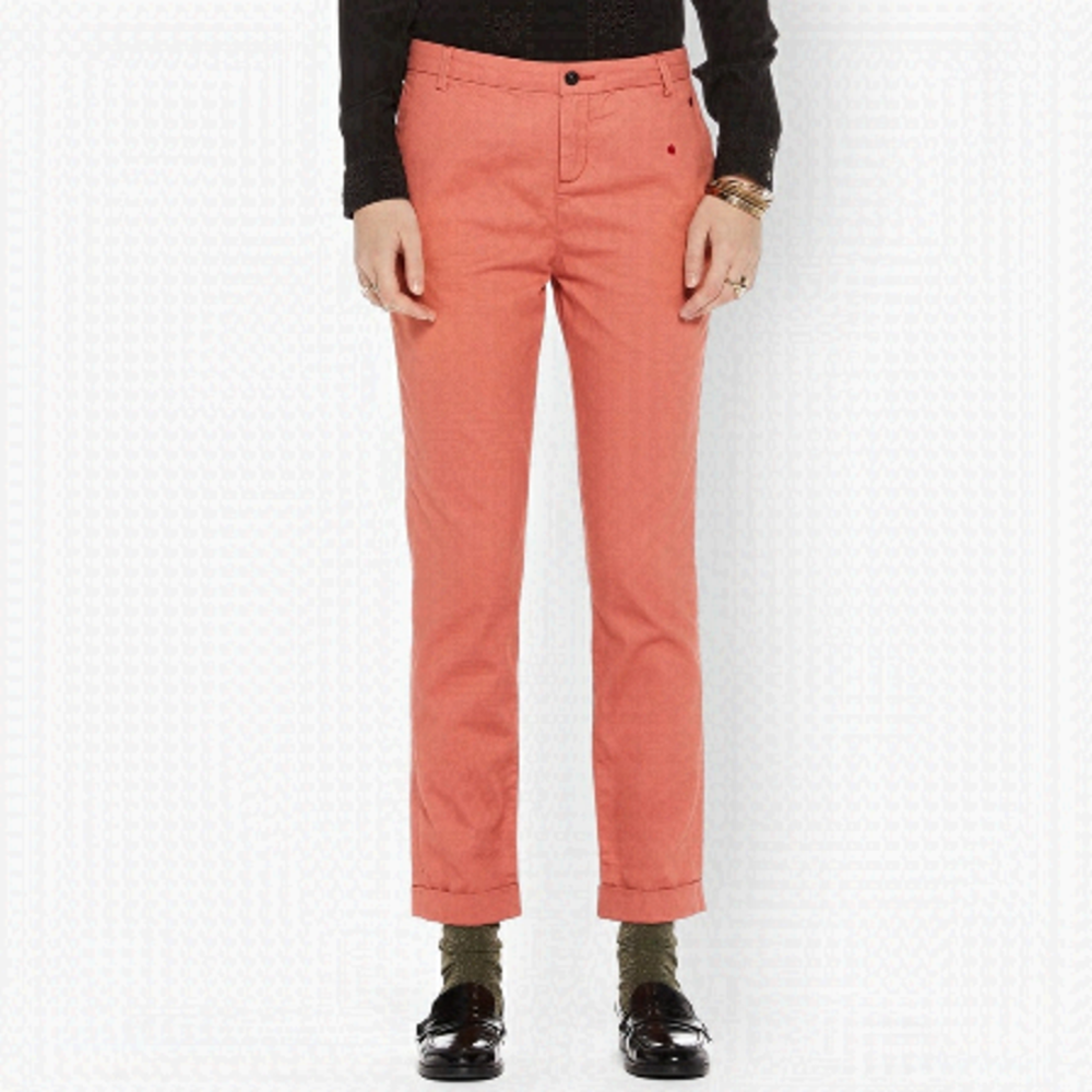NWT Scotch & Soda Pink Chino with Embroidered Hearts